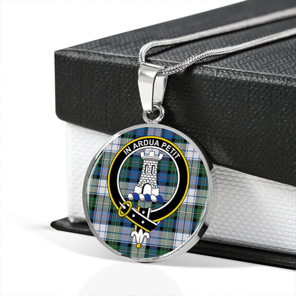 Malcolm Dress Variant Ancient Tartan Crest Circle Necklace