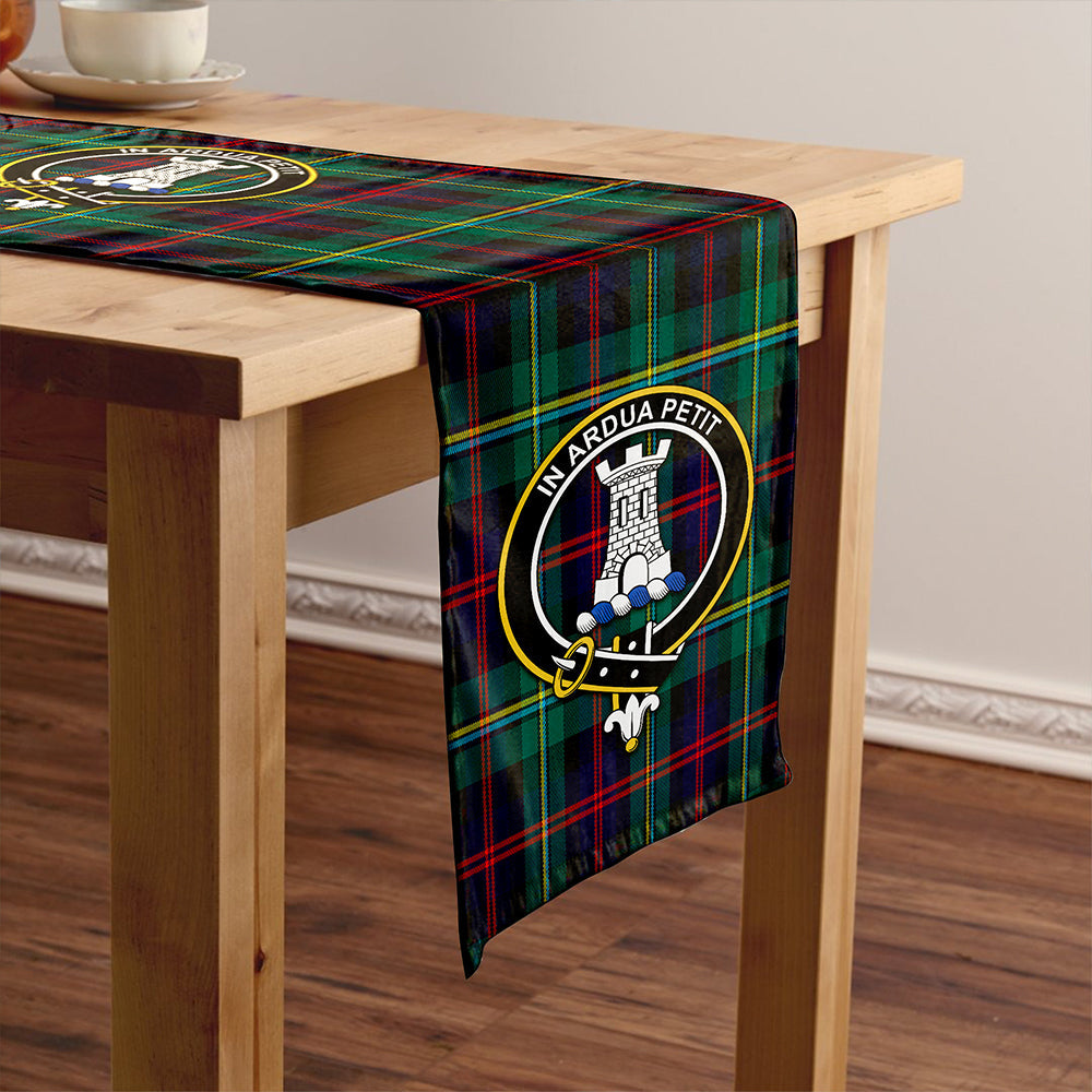 Malcolm Modern Tartan Crest Table Runner