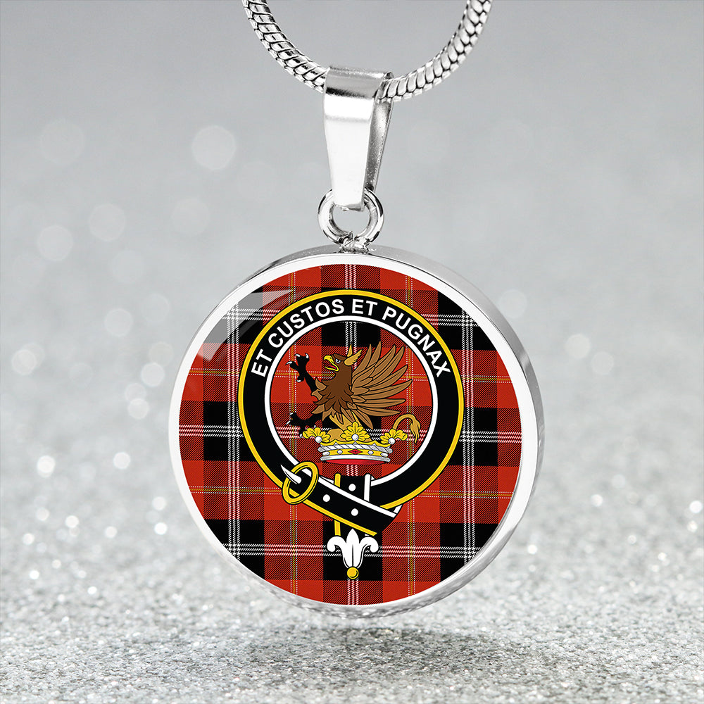 Marjoribanks Ancient Tartan Crest Circle Necklace