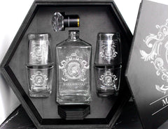 Marjoribanks Tartan Clan Decanter Set