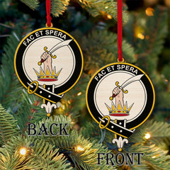 Matheson Tartan Crest Wood Acrylic Ornament
