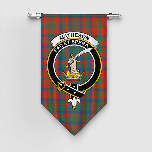 Matheson Ancient Tartan Crest Gonfalon