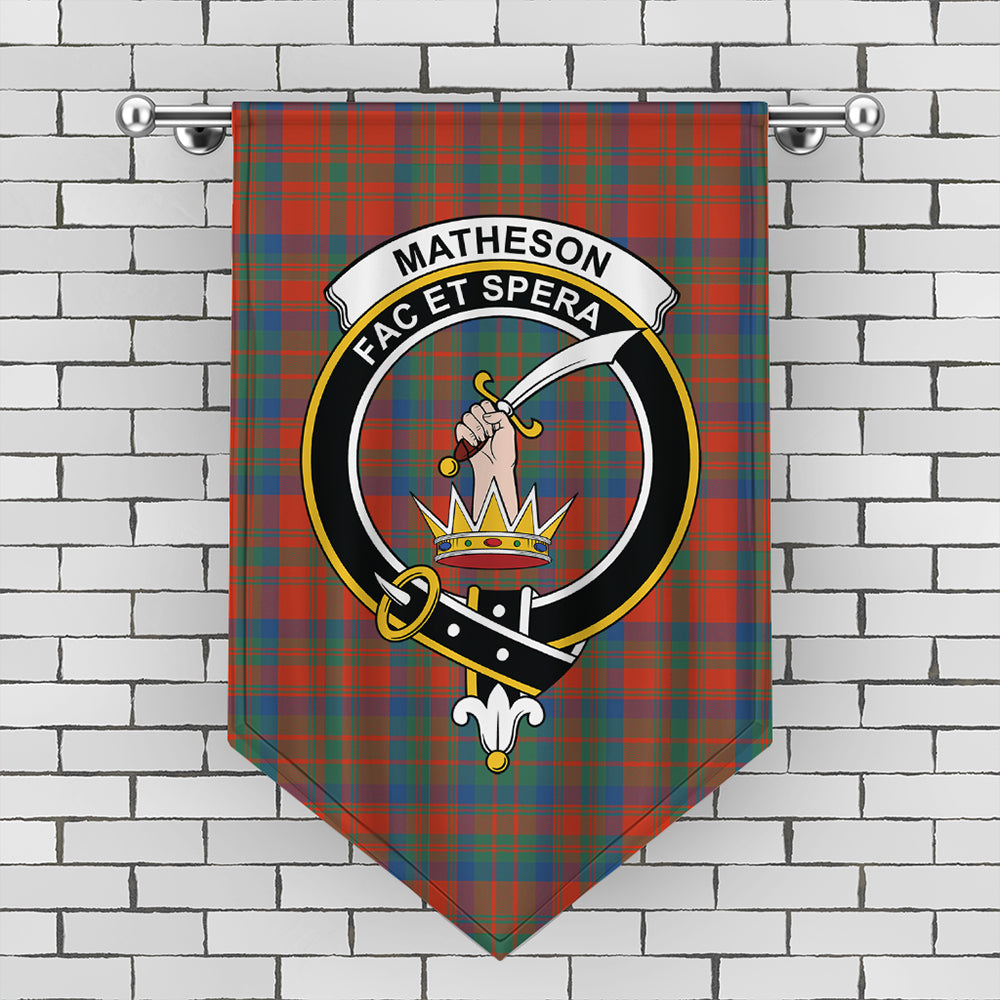 Matheson Ancient Tartan Crest Gonfalon