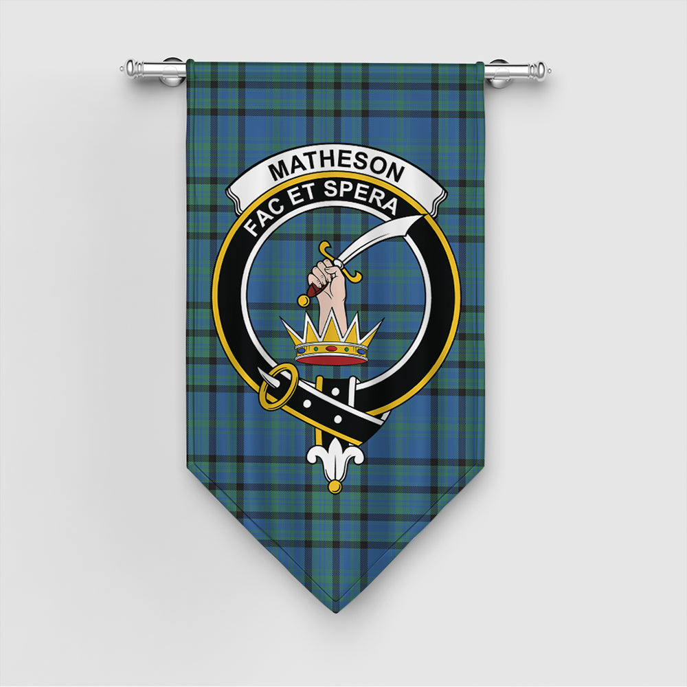 Matheson Hunting Ancient Tartan Crest Gonfalon