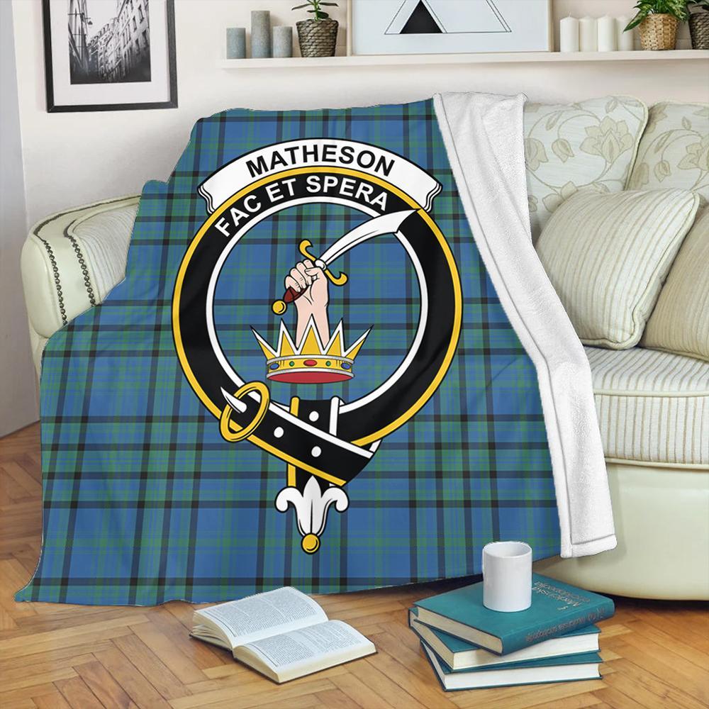 Matheson Hunting Ancient Tartan Crest Premium Blanket