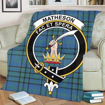 Matheson Hunting Ancient Tartan Crest Premium Blanket