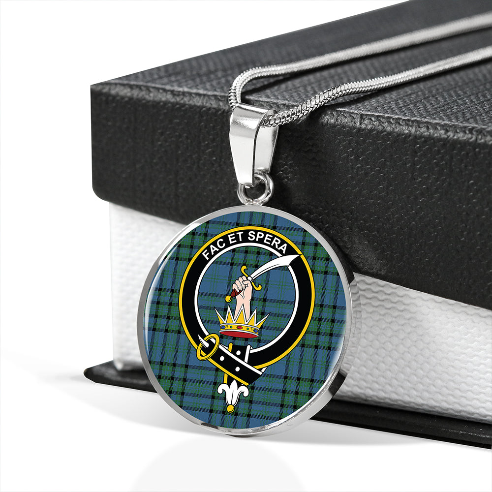 Matheson Hunting Ancient Tartan Crest Circle Necklace