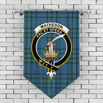 Matheson Hunting Ancient Tartan Crest Gonfalon