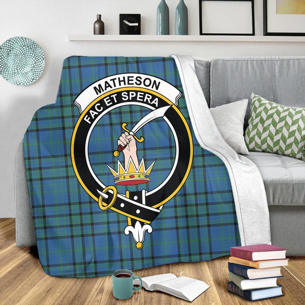 Matheson Hunting Ancient Tartan Crest Premium Blanket