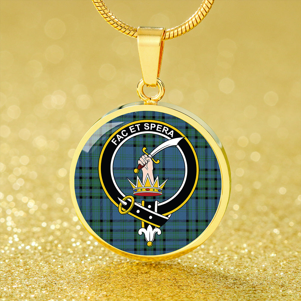 Matheson Hunting Ancient Tartan Crest Circle Necklace