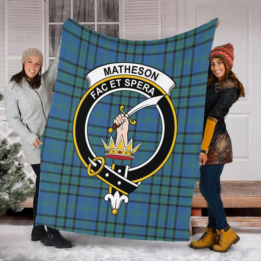 Matheson Hunting Ancient Tartan Crest Premium Blanket