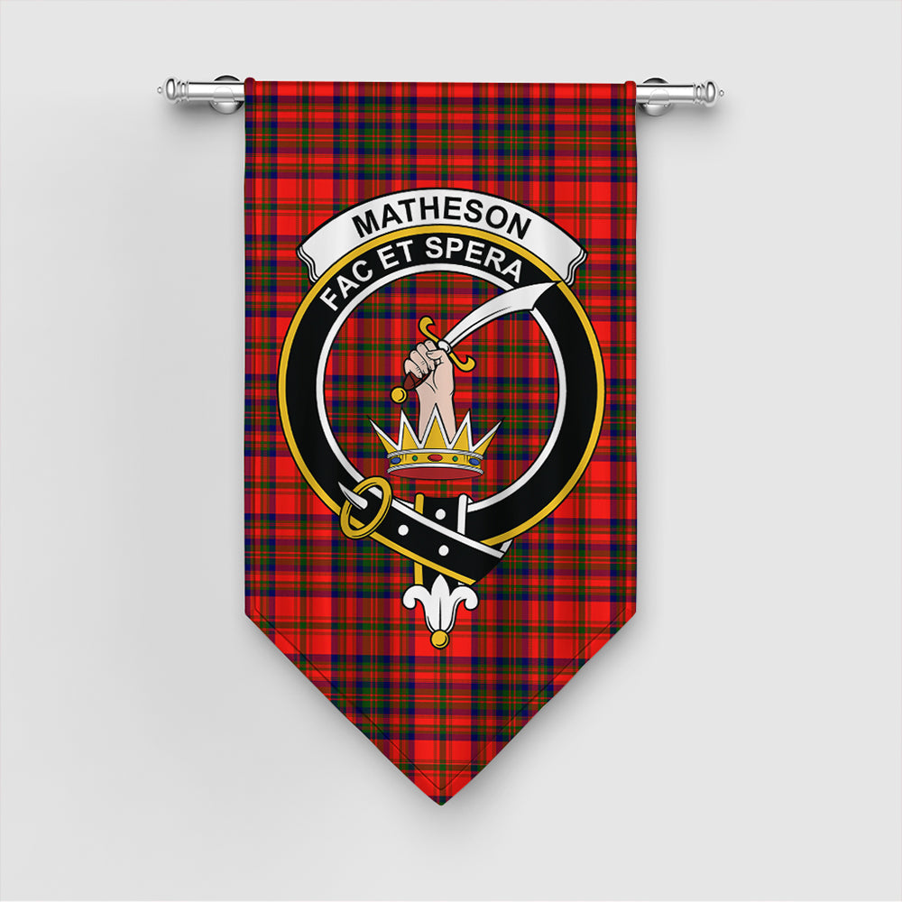 Matheson Modern Tartan Crest Gonfalon