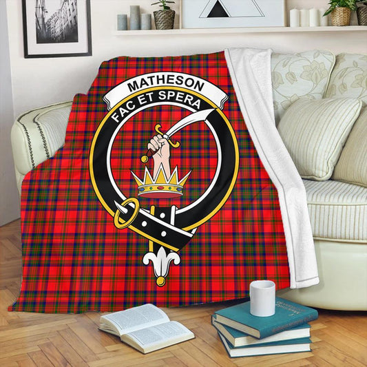 Matheson Modern Tartan Crest Premium Blanket