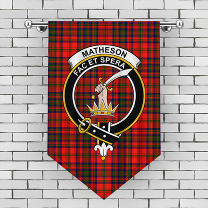 Matheson Modern Tartan Crest Gonfalon