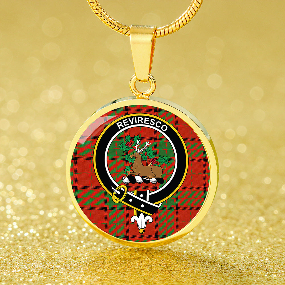 Maxwell Ancient Tartan Crest Circle Necklace