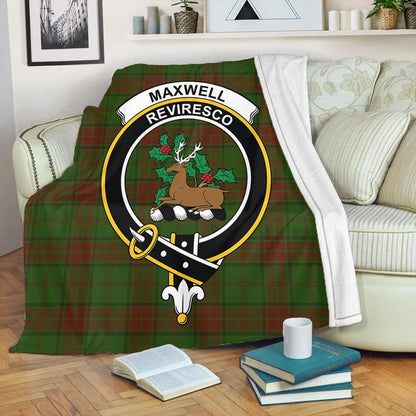 Maxwell Hunting Tartan Crest Premium Blanket