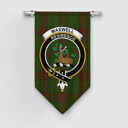 Maxwell Hunting Tartan Crest Gonfalon