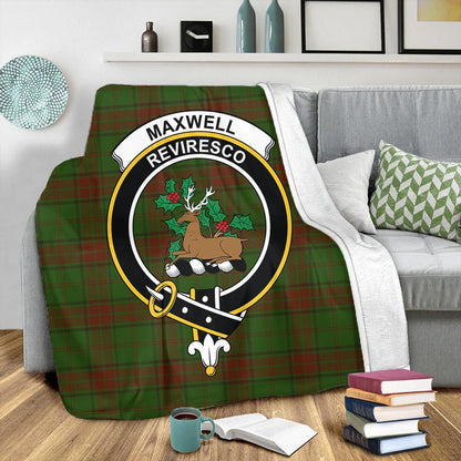 Maxwell Hunting Tartan Crest Premium Blanket