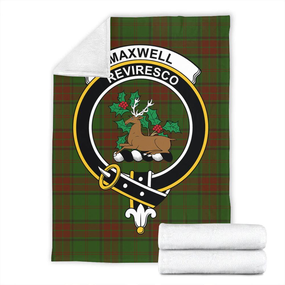 Maxwell Hunting Tartan Crest Premium Blanket