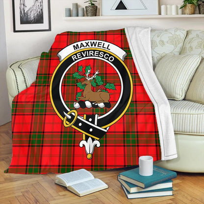 Maxwell Modern Tartan Crest Premium Blanket