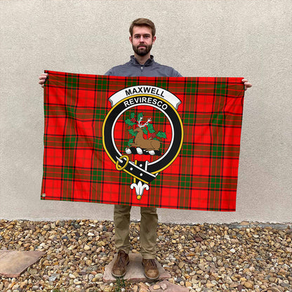 Maxwell Modern Tartan Classic Crest House Flag