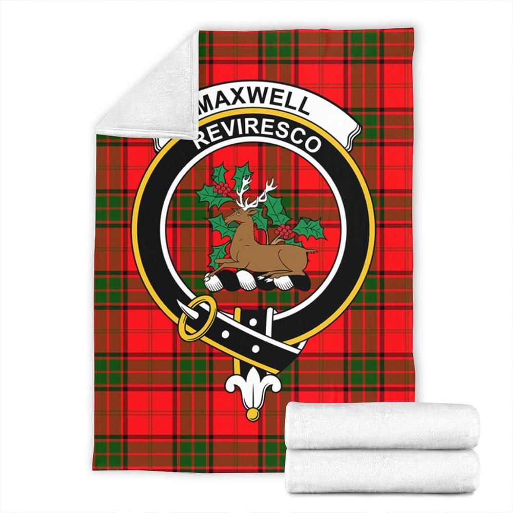 Maxwell Modern Tartan Crest Premium Blanket