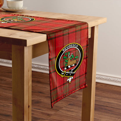 Maxwell Weathered Tartan Crest Table Runner