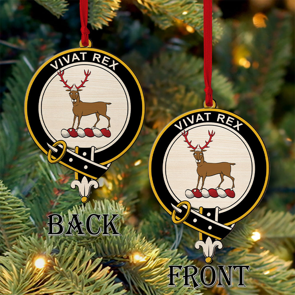 McCorquodale Tartan Crest Wood Acrylic Ornament