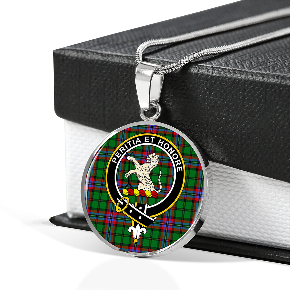 McGeachie Tartan Crest Circle Necklace