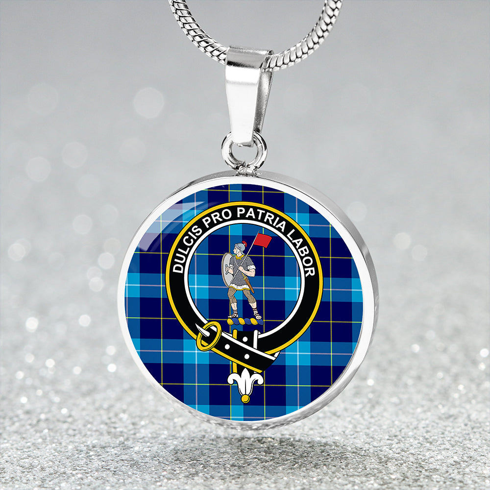 McKerrell Tartan Crest Circle Necklace