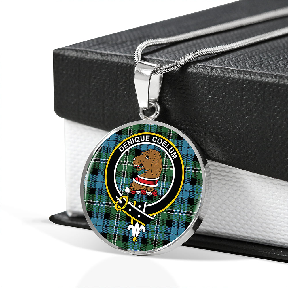 Melville Ancient Tartan Crest Circle Necklace