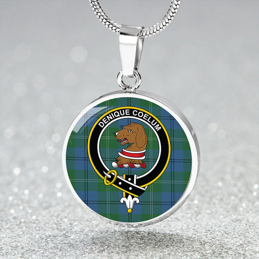 Melville #2 Ancient Tartan Crest Circle Necklace