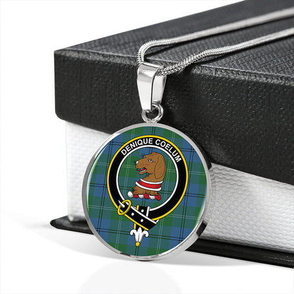 Melville #2 Ancient Tartan Crest Circle Necklace