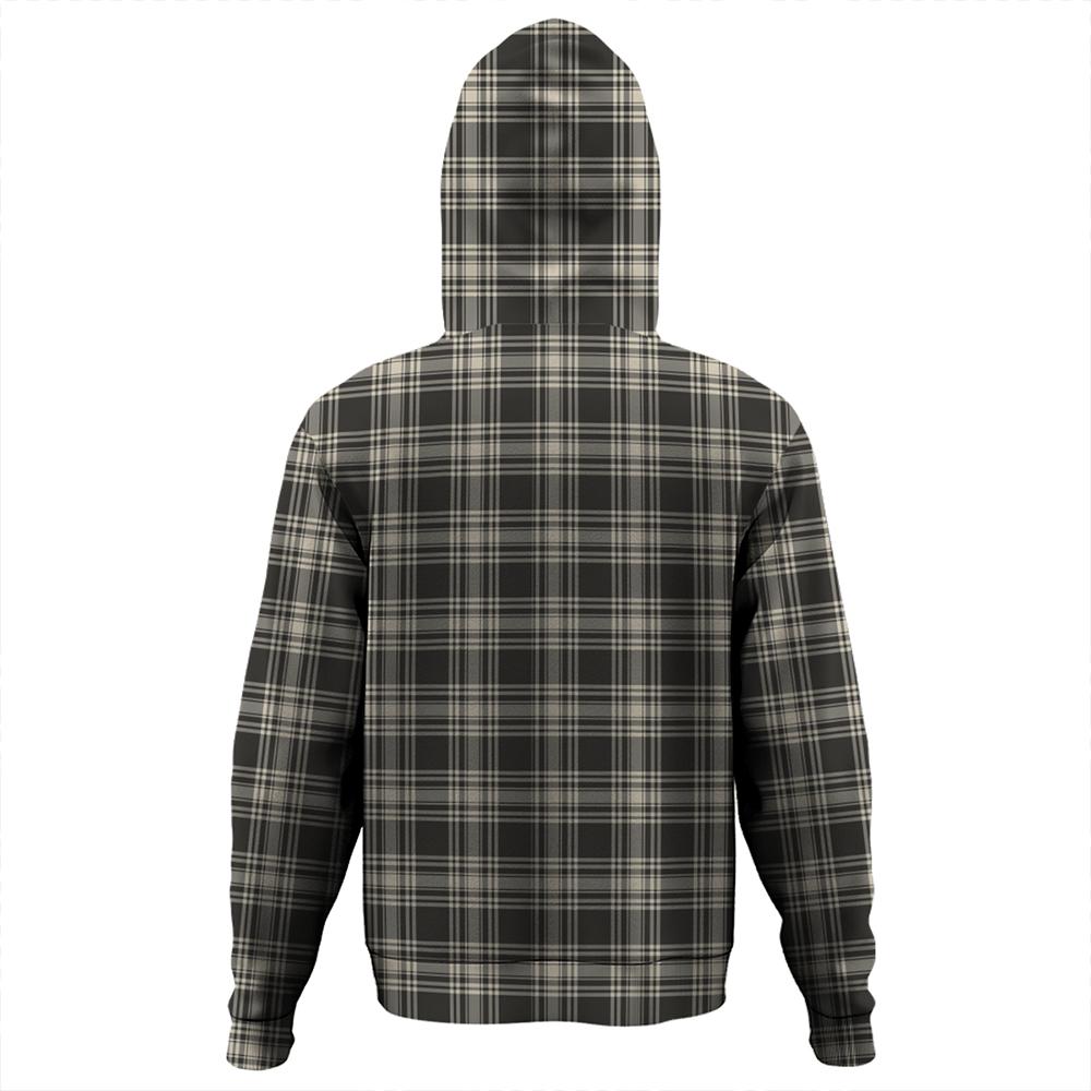 Menzies Black & White Ancient Tartan Plaid Hoodie