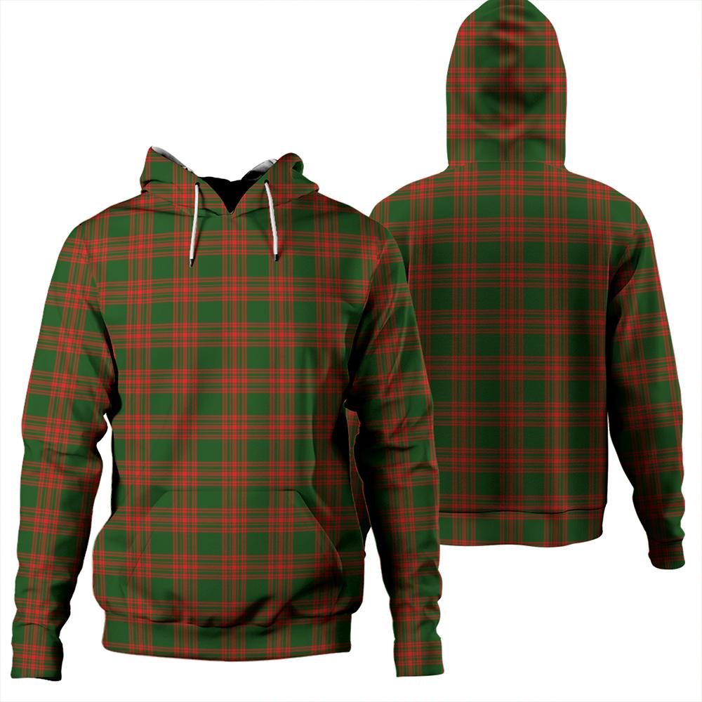 Menzies Green Modern Tartan Plaid Hoodie