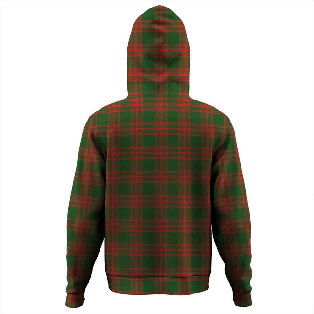 Menzies Green Modern Tartan Plaid Hoodie