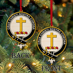 Mercer Tartan Crest Wood Acrylic Ornament