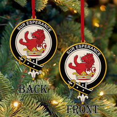 Moncrieffe Tartan Crest Wood Acrylic Ornament