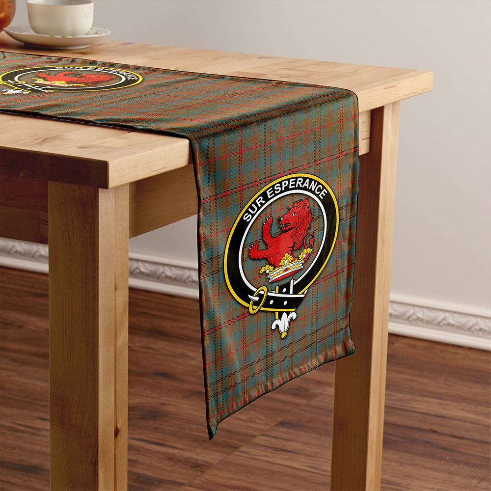 Moncrieffe of Atholl Weathered Tartan Crest Table Runner