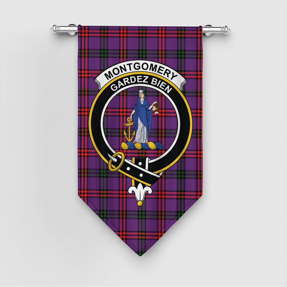 Montgomery Modern Tartan Crest Gonfalon