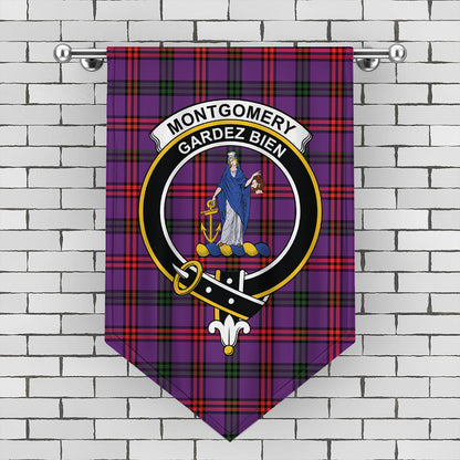 Montgomery Modern Tartan Crest Gonfalon