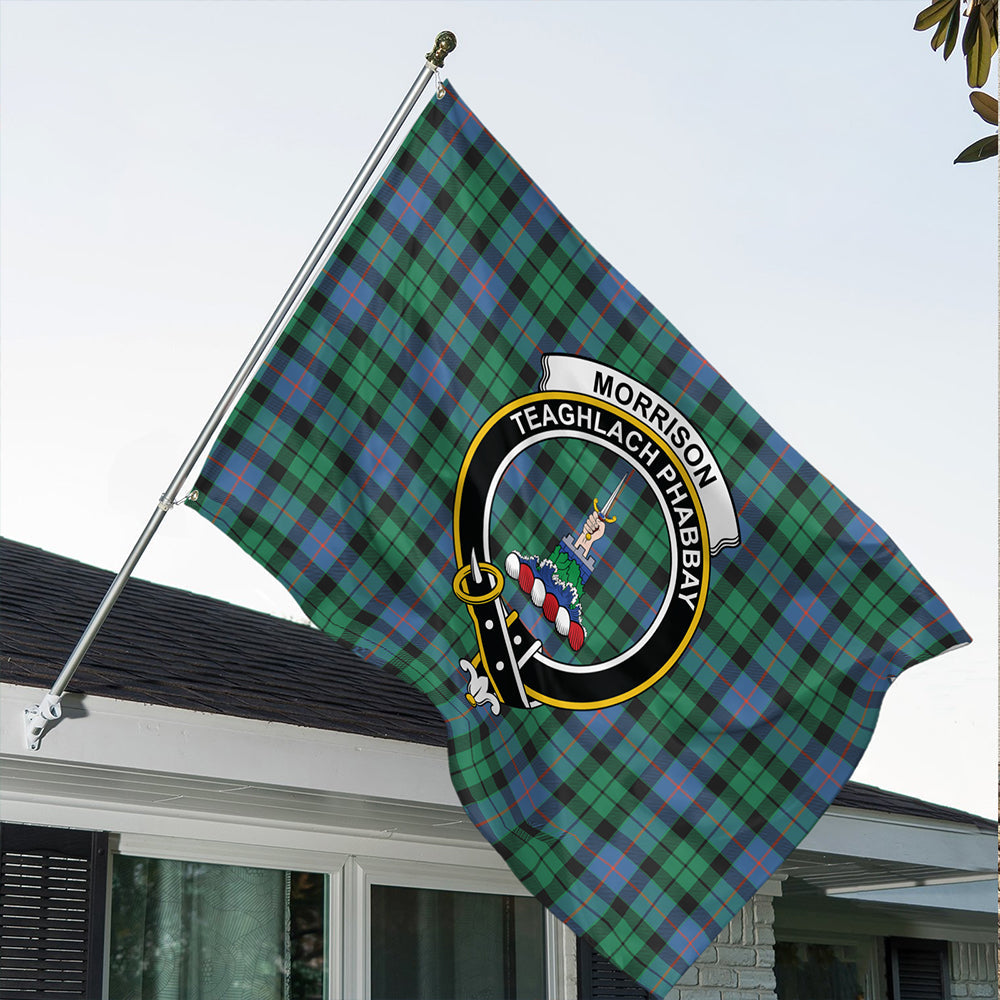 Morrison Ancient Tartan Classic Crest House Flag