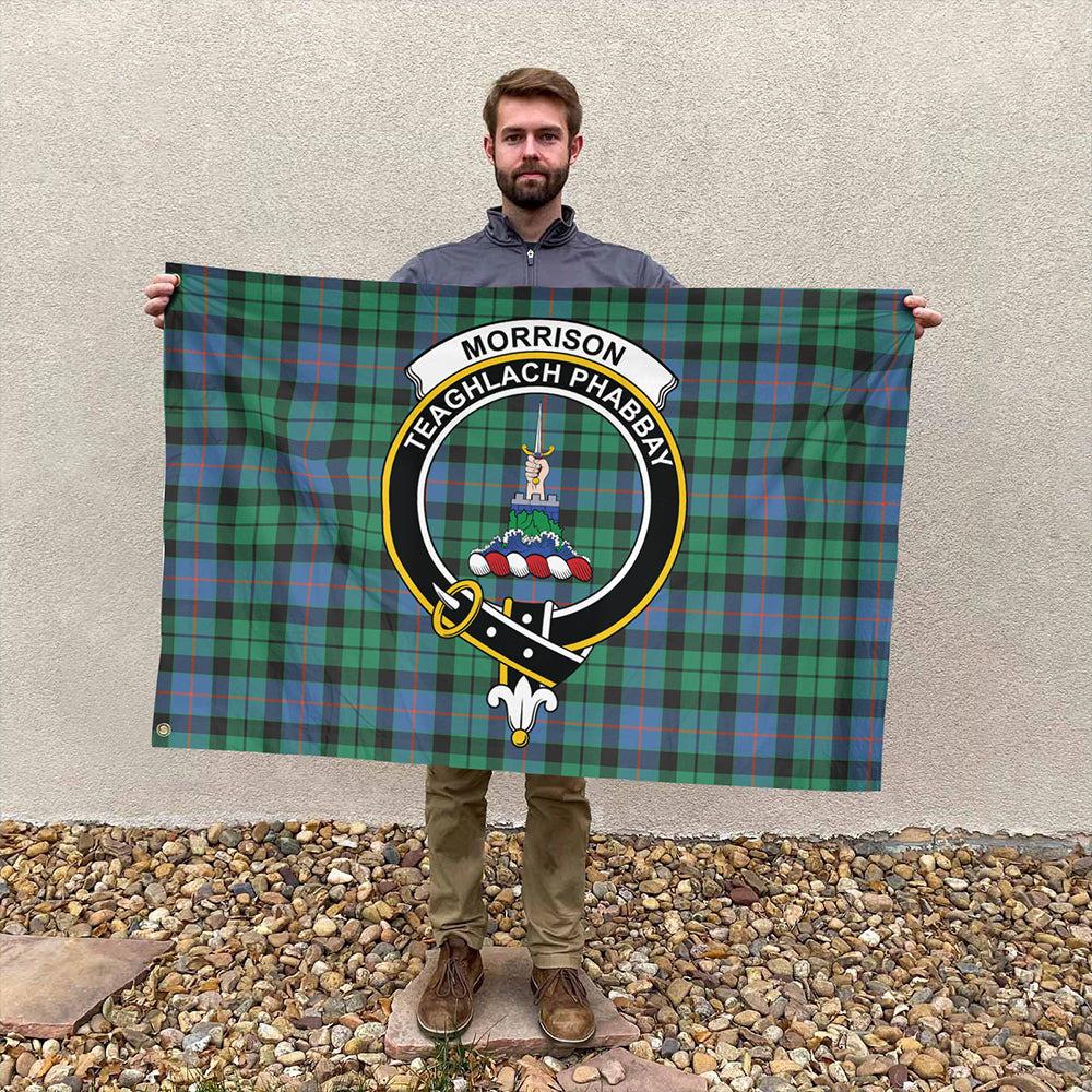 Morrison Ancient Tartan Classic Crest House Flag