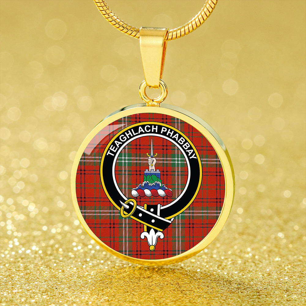 Morrison Ancient Tartan Crest Circle Necklace