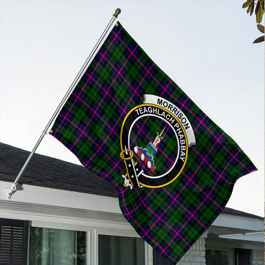 Morrison Modern Tartan Classic Crest House Flag