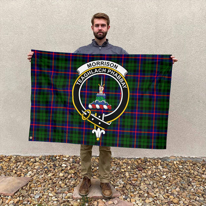 Morrison Modern Tartan Classic Crest House Flag