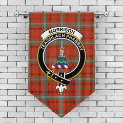 Morrison Red Ancient Tartan Crest Gonfalon