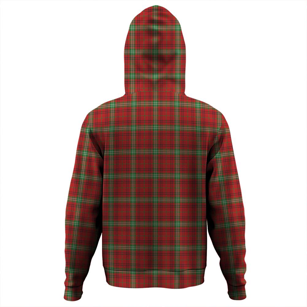 Morrison Red Modern Tartan Plaid Hoodie