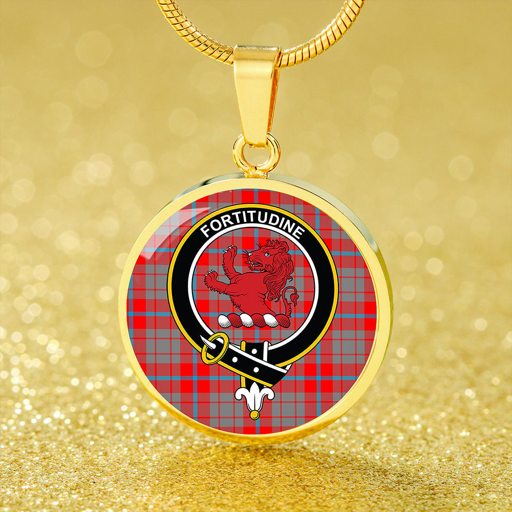 Moubray Tartan Crest Circle Necklace