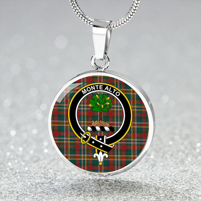 Mowat Sir Oliver Modern Tartan Crest Circle Necklace